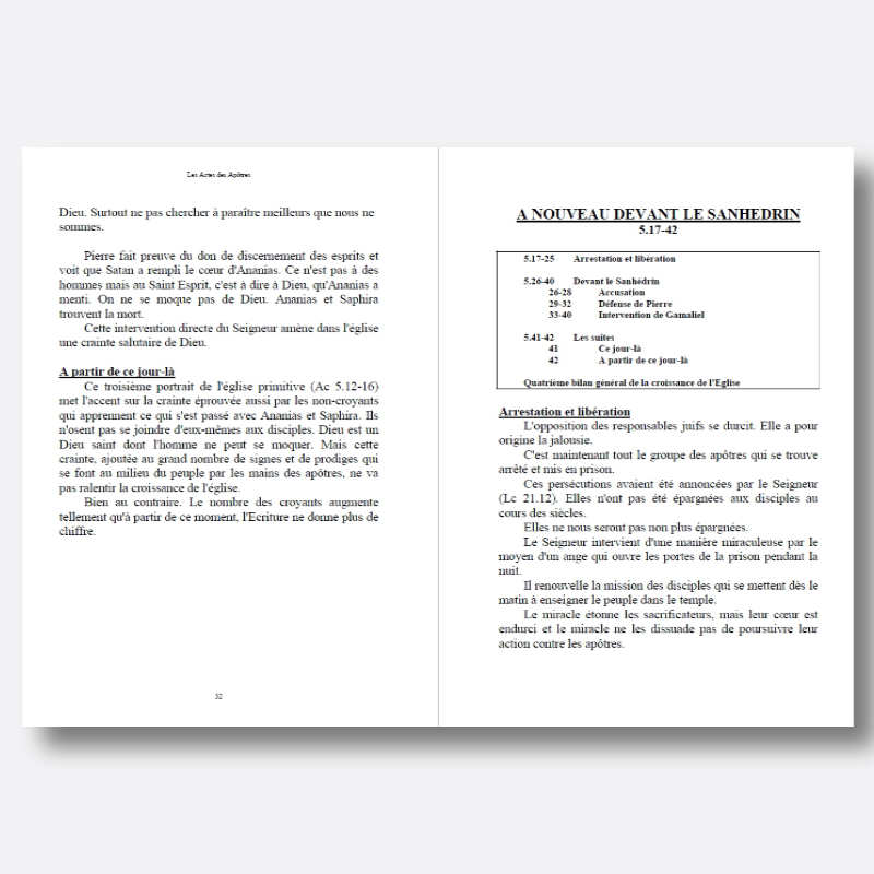 Actes Des Apôtres Chapitre 5 Commentaires Les actes des Apôtres - Edition Foi et victoire